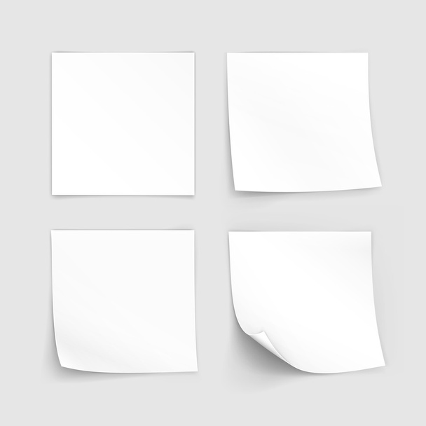 Conjunto de vetores de etiqueta de papel Etiqueta de memória de post de nota adesiva
 - Vetor, Imagem