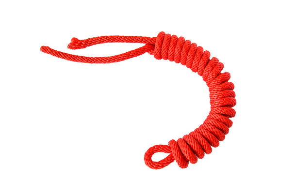 red rope detail object isolated - Photo, Image