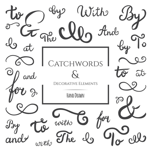 Catching Words & Kalligrafinen koriste-elementtejä
 - Vektori, kuva