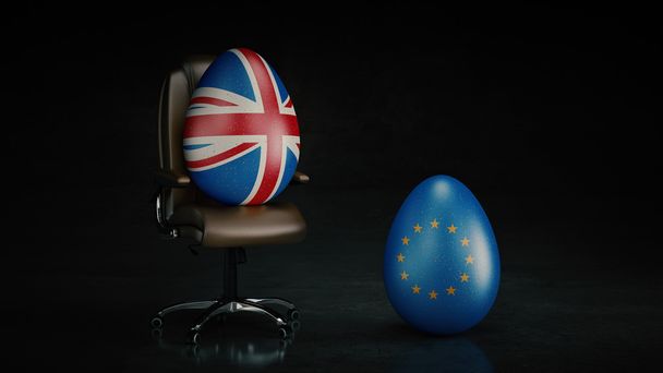 Europäische Union und Großbritannien. Konzept Brexit. 3D-Rendering - Foto, Bild