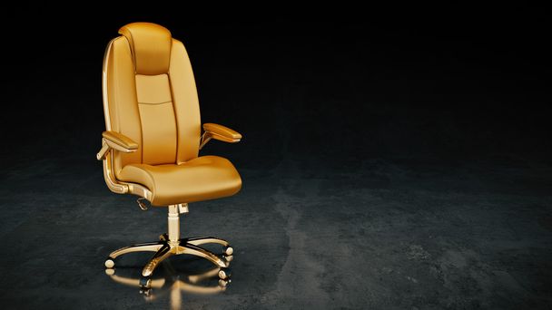kancelářská židle. koncept podnikání. 3D vykreslování - Fotografie, Obrázek