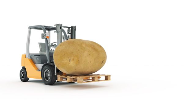Modern forklift kamyon patates ile - Fotoğraf, Görsel