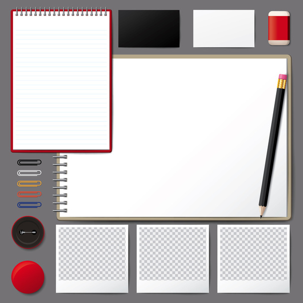 Blank opened book. Blank book with pencil. use for graphic, creative, business, education, vector illustration. - Vector, Image