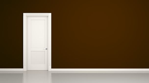 茶色の壁とドアの背景 - 写真・画像