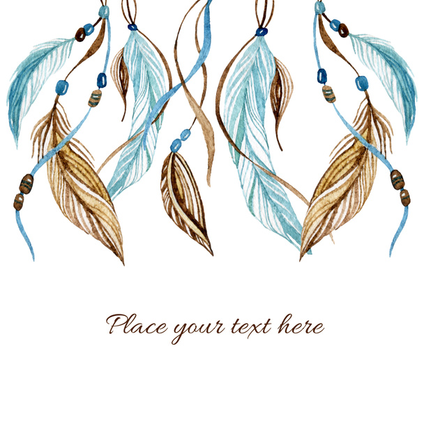 Set of ethnic feathers.  - Photo, Image