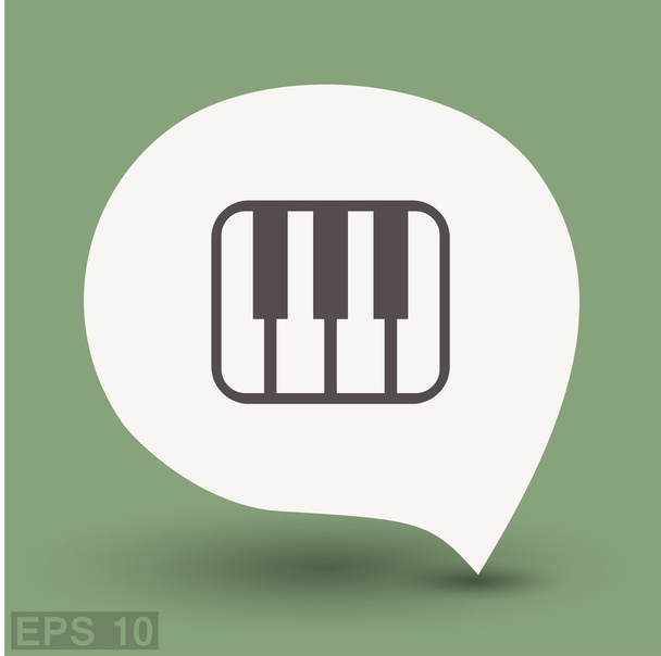 Pictograph of music keyboard concept icon - Vektor, obrázek
