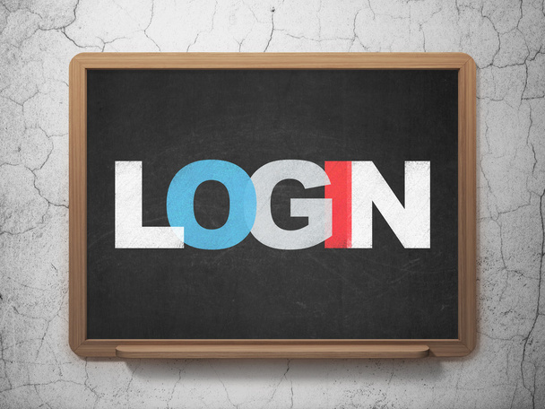 Security concept: Login on School board background - Фото, зображення