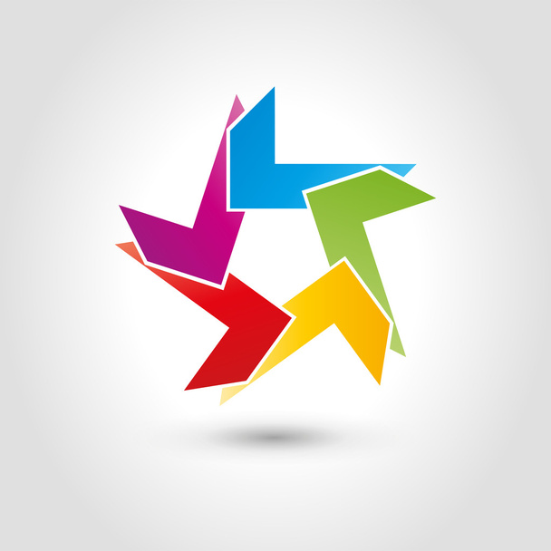 Stern, farbig, Logo, Dienstleistungen - ベクター画像
