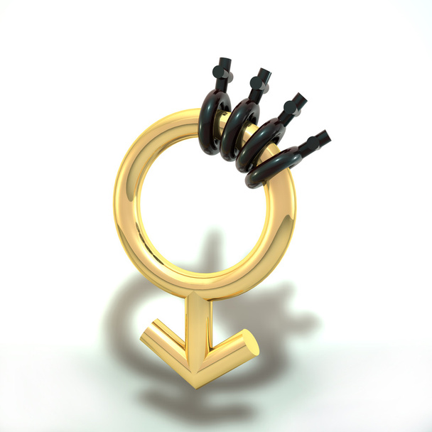 mannelijk en vrouwelijk symbool - Foto, afbeelding