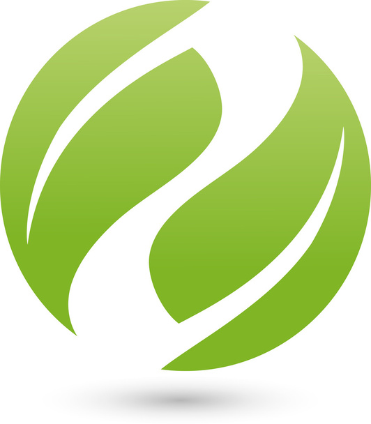 Deux feuilles, Bio, Logo, Heilpraktiker
 - Vecteur, image