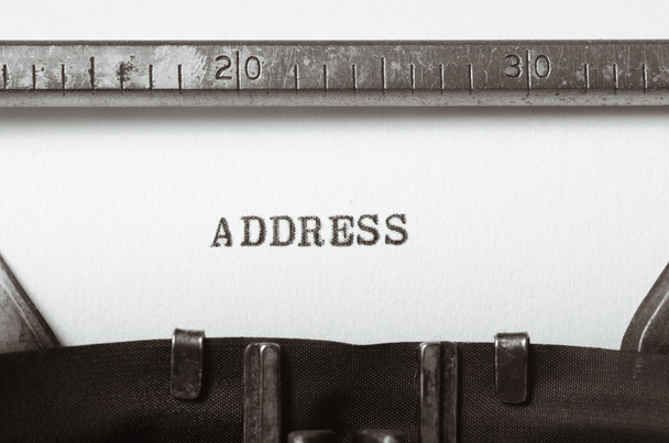 адрес слова, введенный на пишущей машинке
 - Фото, изображение
