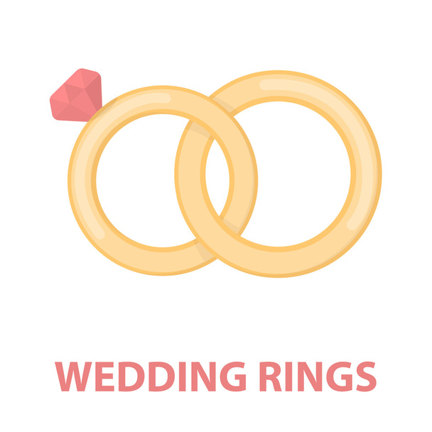 Icono de anillos de boda de ilustración vectorial para web y móvil
 - Vector, imagen