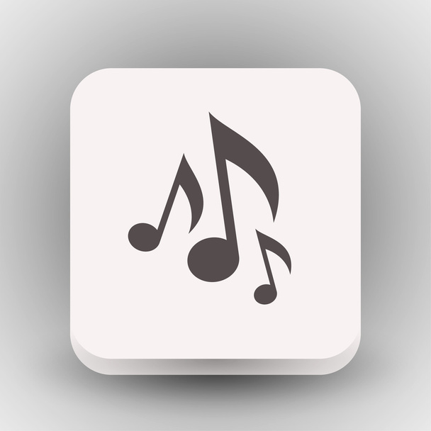 Pictograph of music note concept icon - Вектор,изображение