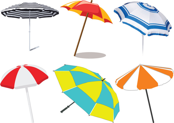 Plaj şemsiye - vektör - Vektör, Görsel