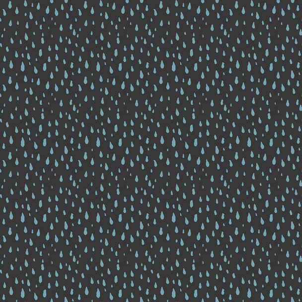 Χαριτωμένα διακοσμητικά χωρίς ραφή πρότυπο με σταγόνες της βροχής - Διάνυσμα, εικόνα