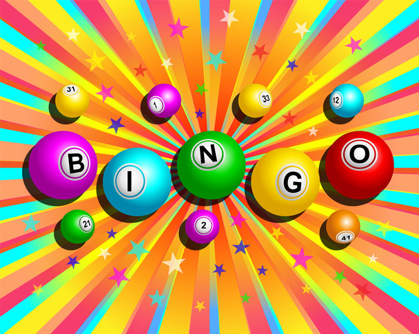 Renkli Bingo arka plan - Vektör, Görsel