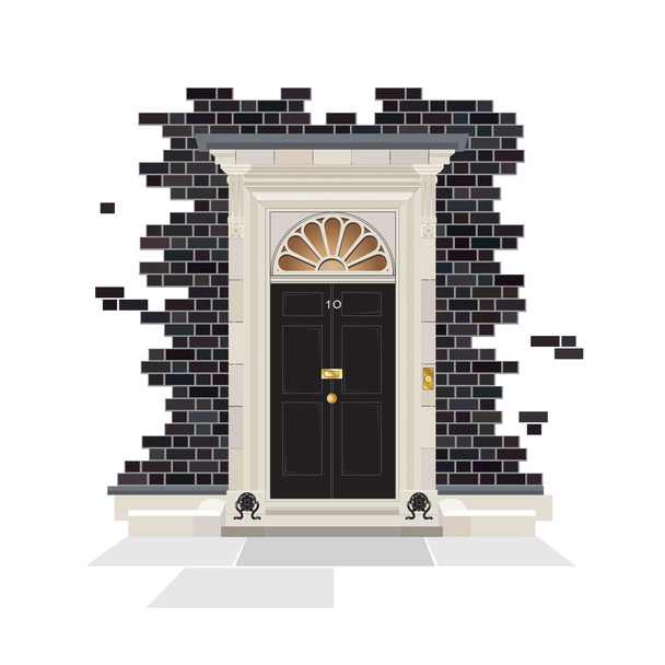 10 Downing Street ajtó - Vektor, kép