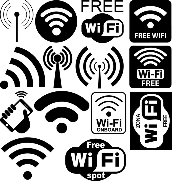 Coleção de vetores de símbolos wi-fi
 - Vetor, Imagem