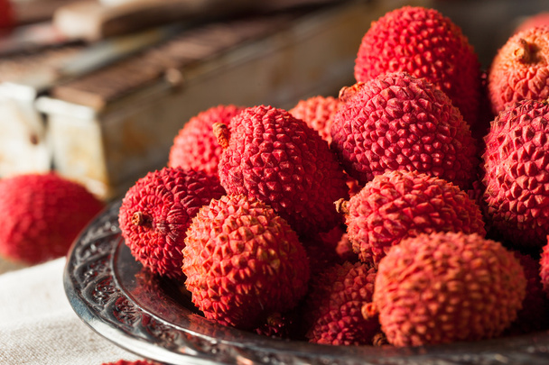 Raw Organic Red Lychee Berries - Zdjęcie, obraz