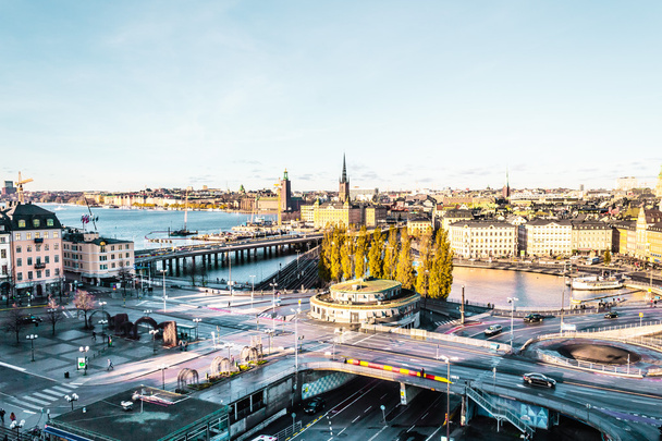 Vue surélevée du paysage urbain de Stockholm, Suède
 - Photo, image