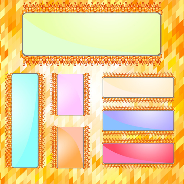 Horizontal and vertical banners set with polygonal triangles. Polygon background - Vektor, obrázek
