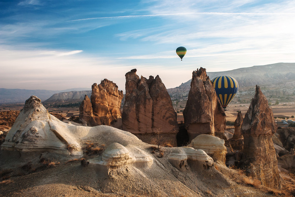 Balloons in the mountains of Cappadocia - Photo, Image