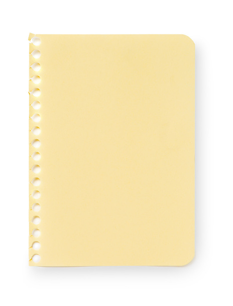 Yellow page of notebook. - Φωτογραφία, εικόνα