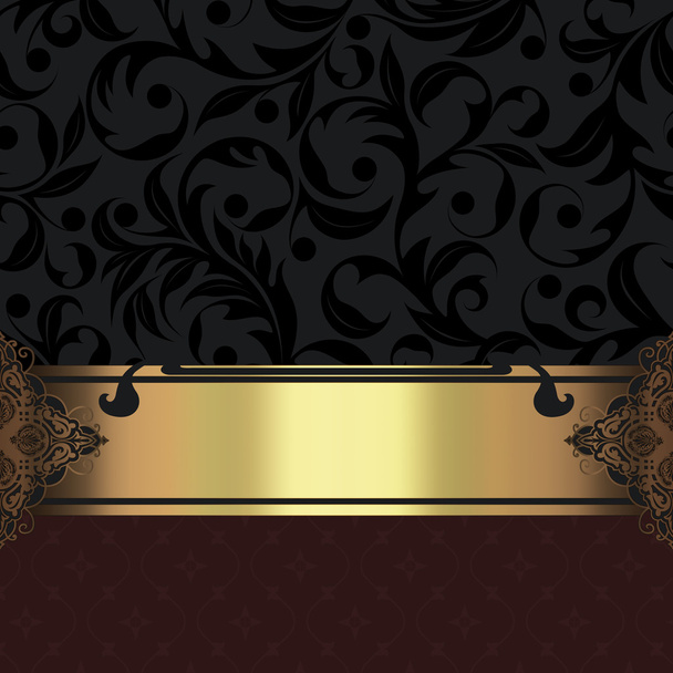 Decorative background with gold ornate border. - Φωτογραφία, εικόνα