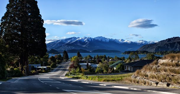 Wanaka stad, Zuid eiland, Nieuw-Zeeland - Foto, afbeelding