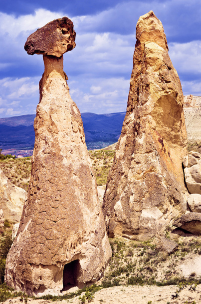 Carved in volcanic tuff by erosion - Фото, зображення