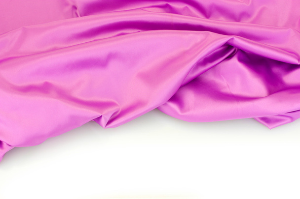 Purple silk drape isolated on white - Valokuva, kuva