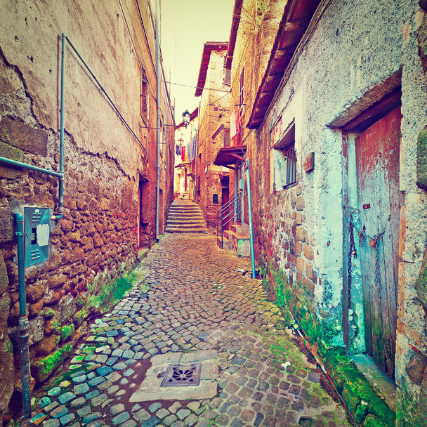 Narrow Alley with Old Buildings - Photo, Image