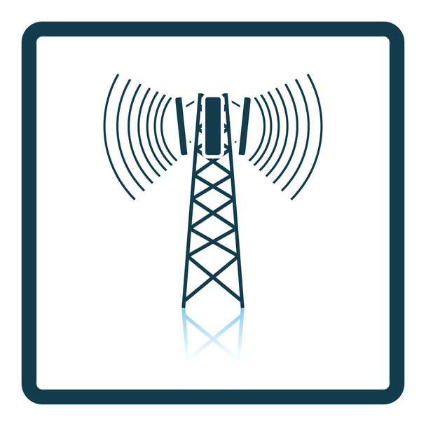 Cellulaire radio antenne pictogram - Vector, afbeelding