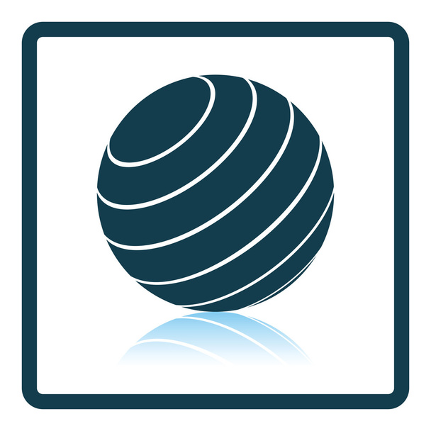 Icon of Fitness rubber ball - Vector, Imagen