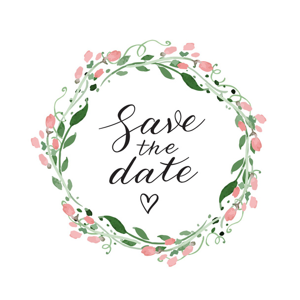 Save the date wedding invitation - Vektor, Bild