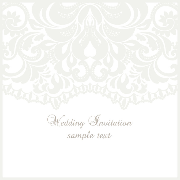 Wedding Lace card - Vector, Image