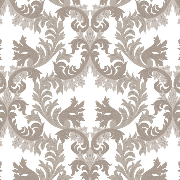 Vintage Rich Baroque floral Damask pattern - Vector, Image