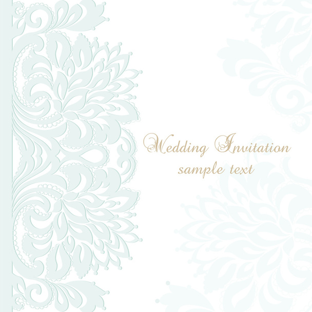 Vector invitation card ornamental lace - Vektör, Görsel