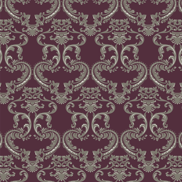 Vector Baroque Vintage floral damassé motif élément fond
 - Vecteur, image