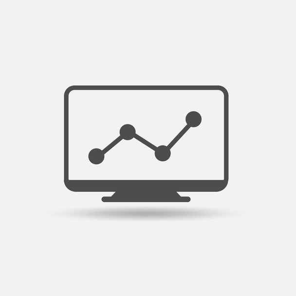 Statistics icon. Outline style. Vector illustration. - Vector, Image