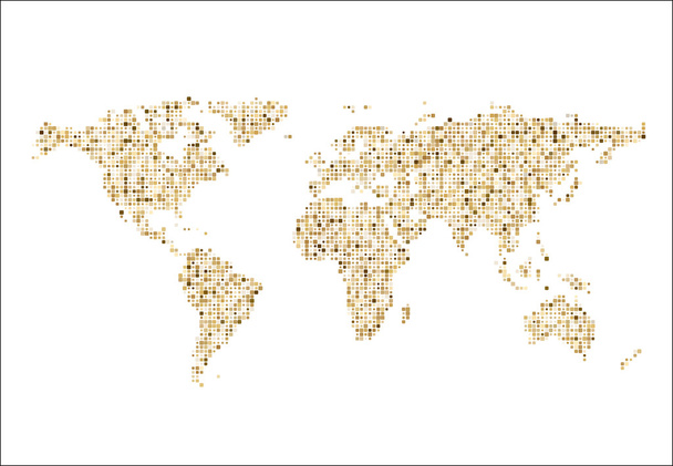 Abstract World map of dots. Vector illustration. - Vector, Image