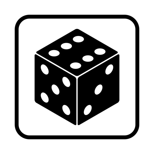 dice vector icon for web and mobile - Vector, Image