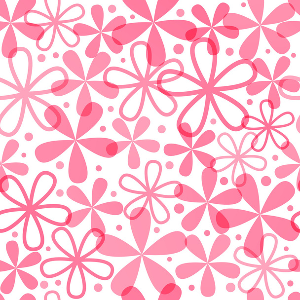 Padrão com flores rosa - Vetor, Imagem