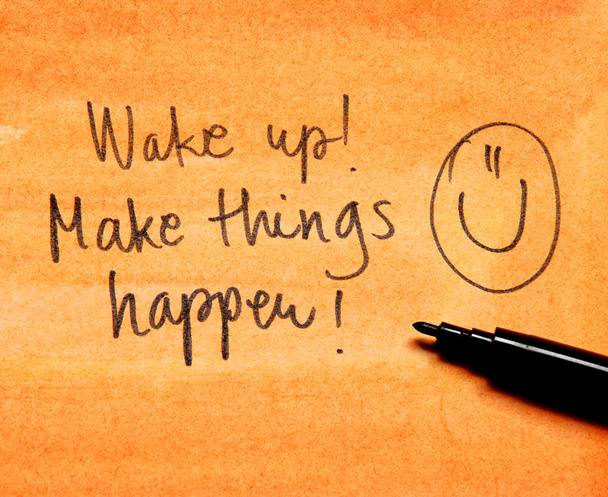 wake up and make things happen - Foto, afbeelding