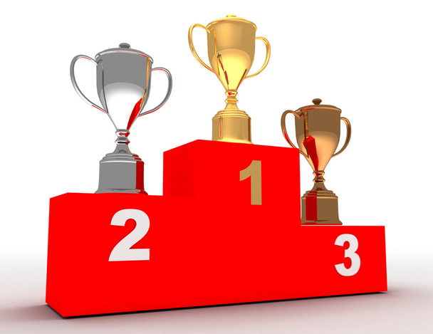 3D winner podium . Winner podium concept - Photo, Image