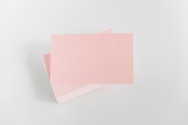 Blank business card, postcard with soft shadows. - Фото, зображення