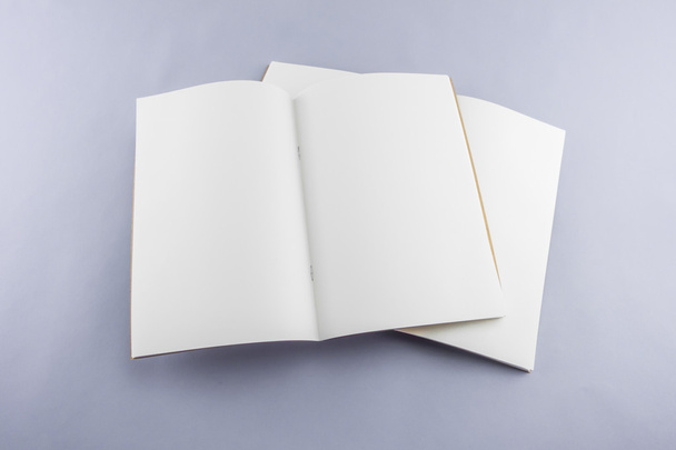 Blank catalog, magazine, book template with soft shadows. Ready for your design. - 写真・画像
