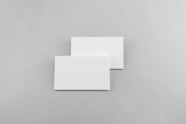Blank business card, postcard with soft shadows. - Photo, image