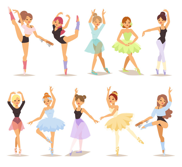 ballerina dancers vector set. - Vector, Image