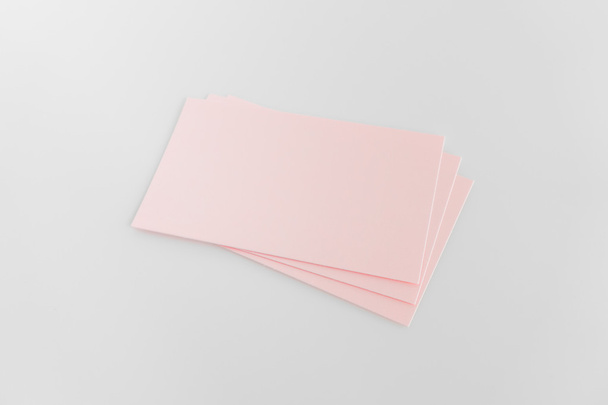 Blank business card, postcard with soft shadows. - Foto, Bild